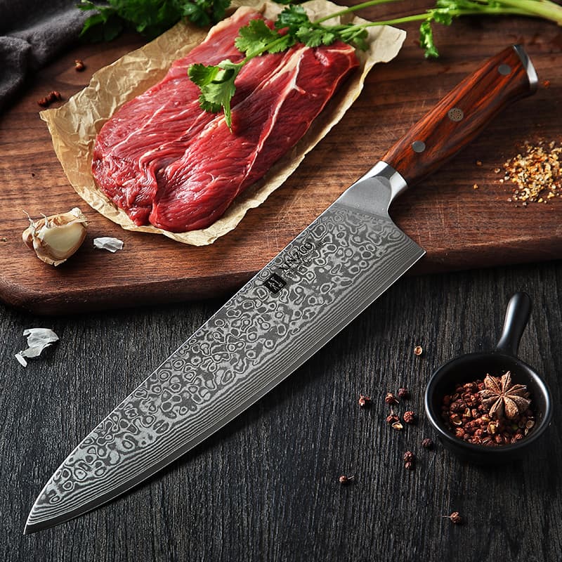Chef-kniv i damaskusstål-10"- B13R-10CS Yu-serien