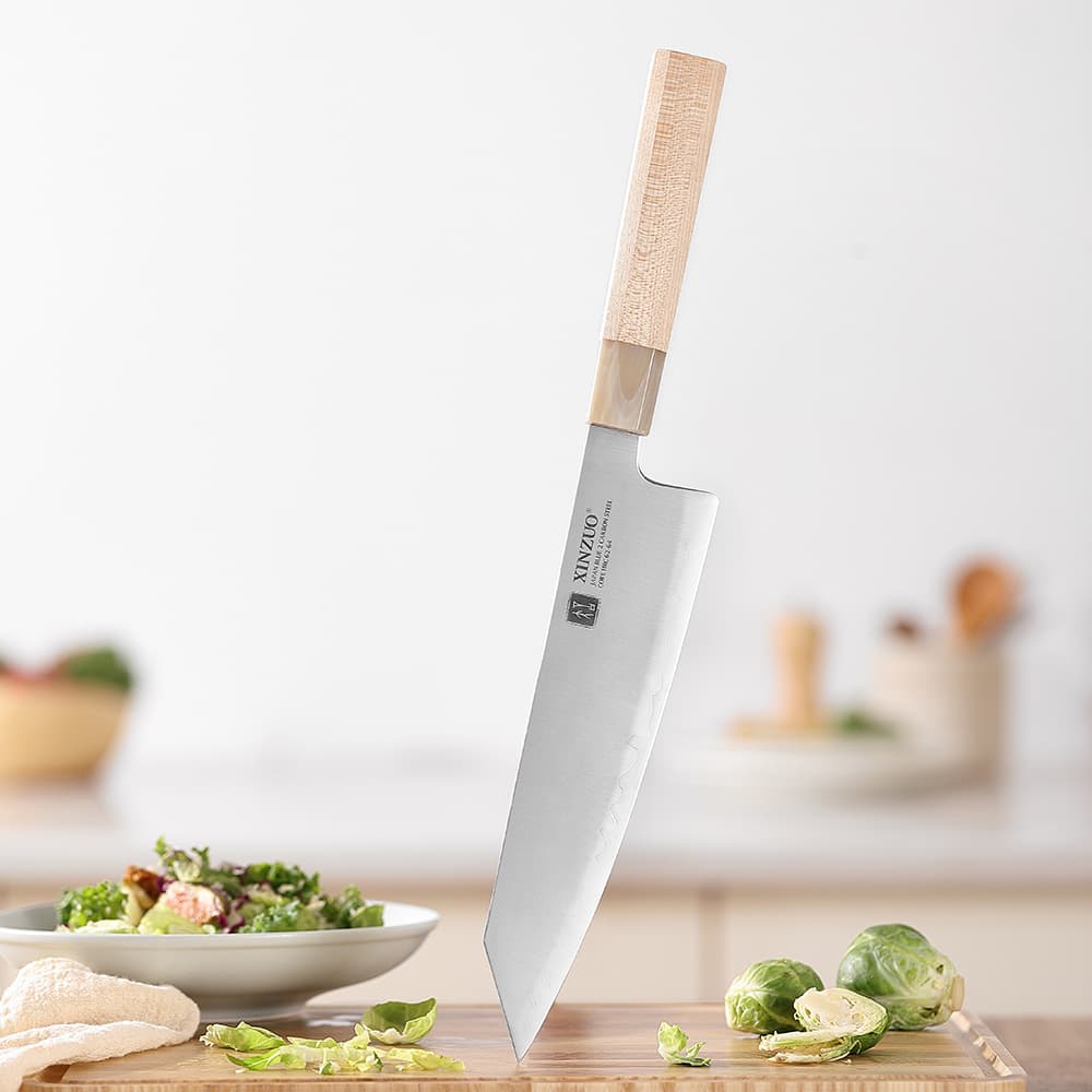 NYHET 8,5" Bunka-kniv Zhen-serien PM8M-QF ( Blue 2 Karbonstål)