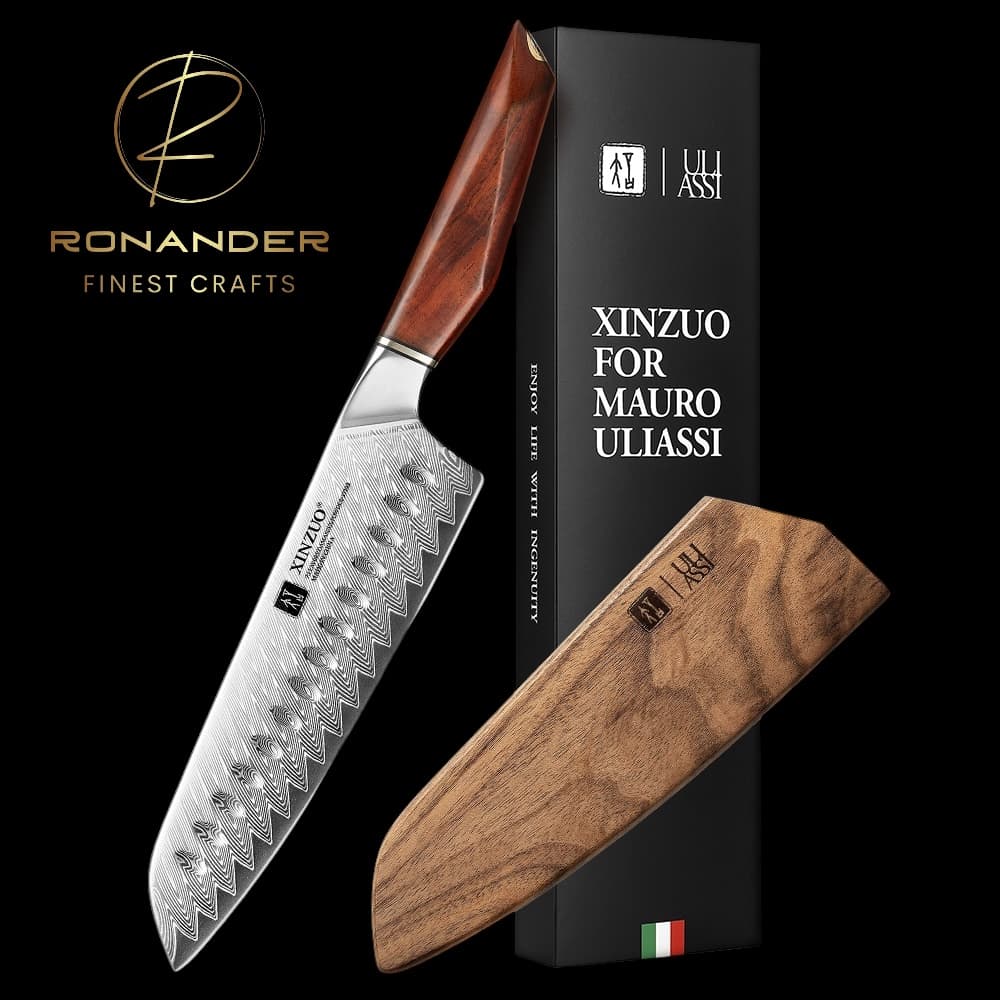 NYHET. 7,5" Santoku-kniv - Xinzuo for Mauro Uliassi X03-RS