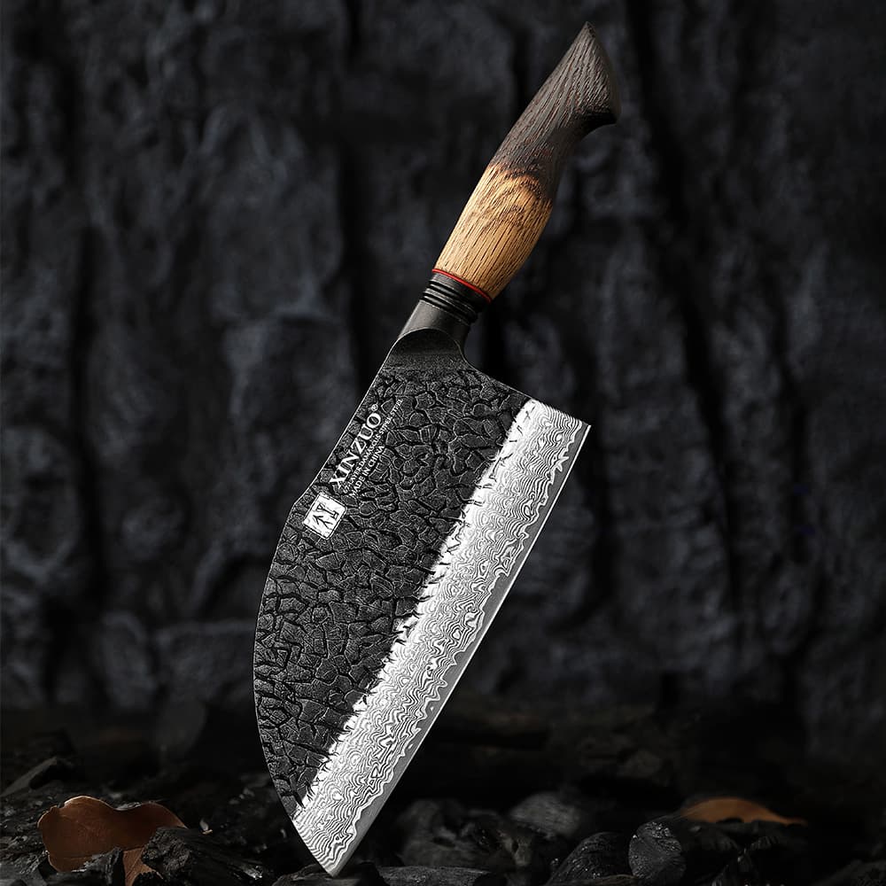 NYHET! Bone chopper i Damaskusstål -7,3"- X06-KG. Mo-serien